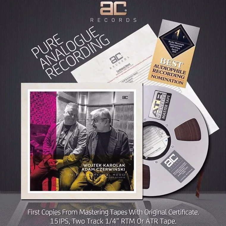 AC Records In a Sentimental Mood master-tape packaging, aluminium reel, authenticity documentation and analogue recording artwork